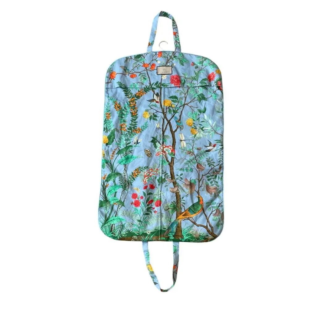 Authentic Gucci Tian Print Travel Garment Bag Blue Luxury Travel Accessory NEW